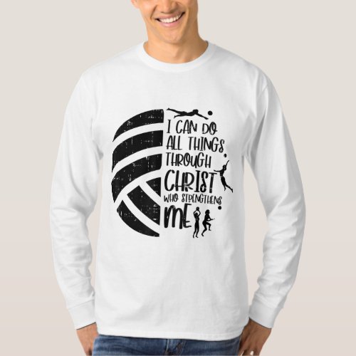 I Can Do Things Through Christ Volleyball Christia T_Shirt