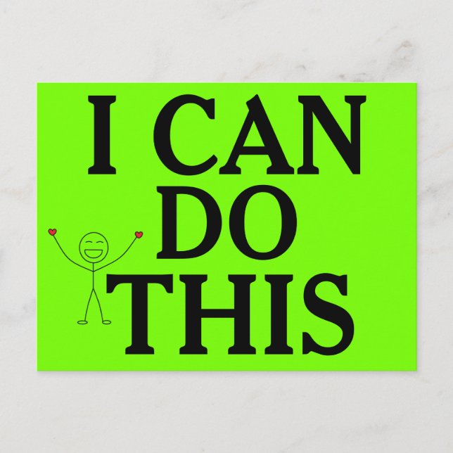 I CAN DO THIS Positive Encouragement Words Postcard (Front)
