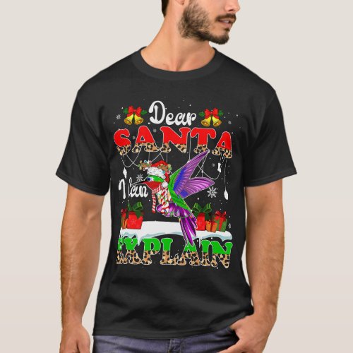 I Can Explain Funny Santa Hummingbird Birds Lover  T_Shirt