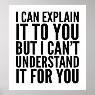 I Can Explain it to You But I Can't Understand... Poster