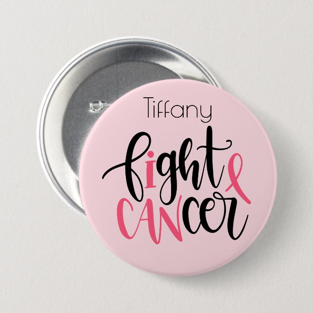 (I Can) Fight Cancer Support Button (Front & Back)