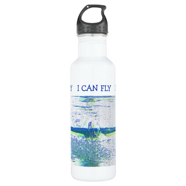 I CAN FLY SWIM STAINLESS STEEL WATER BOTTLE (Front)
