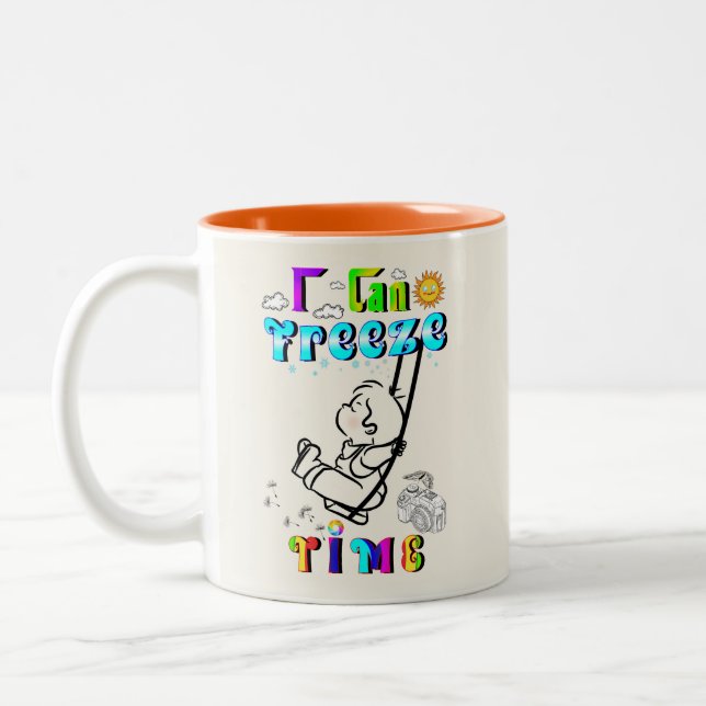 I Can Freeze Time Two-Tone Coffee Mug (Left)
