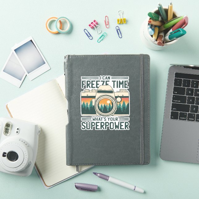 I CAN FREEZE TIME WHAT'S YOUR SUPERPOWER STICKER (iPad Cover)