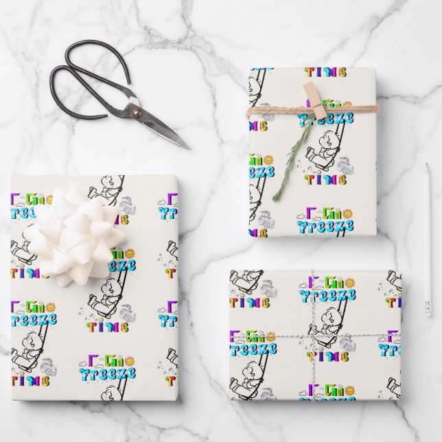 I Can Freeze Time Wrapping Paper Sheets (Front)