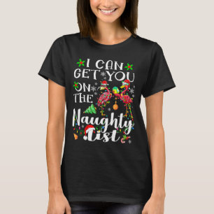 I Can Get You On The Naughty List Flamingo Christm T-Shirt