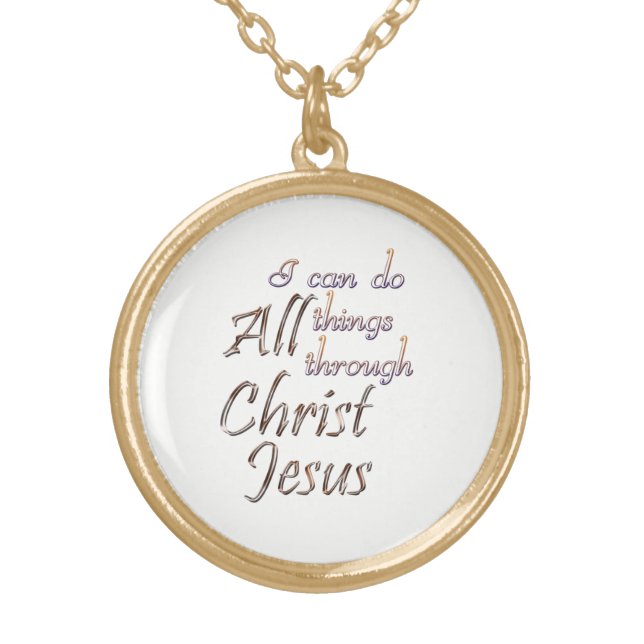 I Can Gold Plated Necklace (Front)