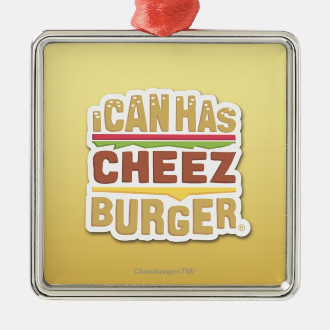 I Can Has Cheezburger (shadow) Metal Ornament (Front)