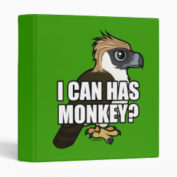 I Can Has Monkey? Philippine Eagle Avery Signature Binder 8.5x11