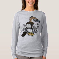 I Can Has Monkey? Philippine Eagle Women's Basic Long Sleeve T-Shirt