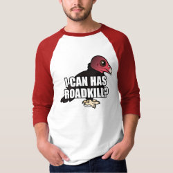 I Can Has Roadkill? Men's Basic 3/4 Sleeve Raglan T-Shirt