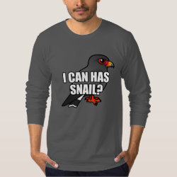 I Can Has Snail? with Snail Kite Men's American Apparel Fine Jersey Long Sleeve T-Shirt