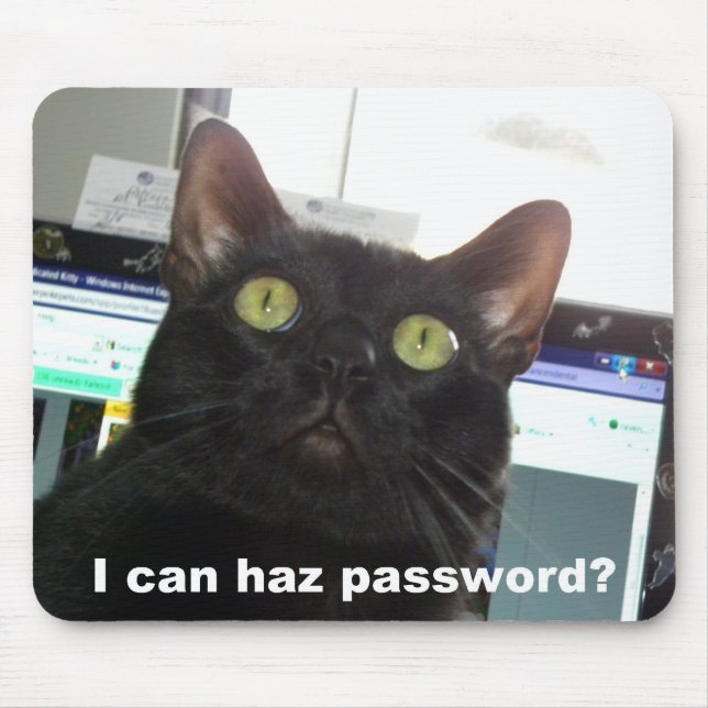I Can Haz Password Cat Mouse Pad (Front)