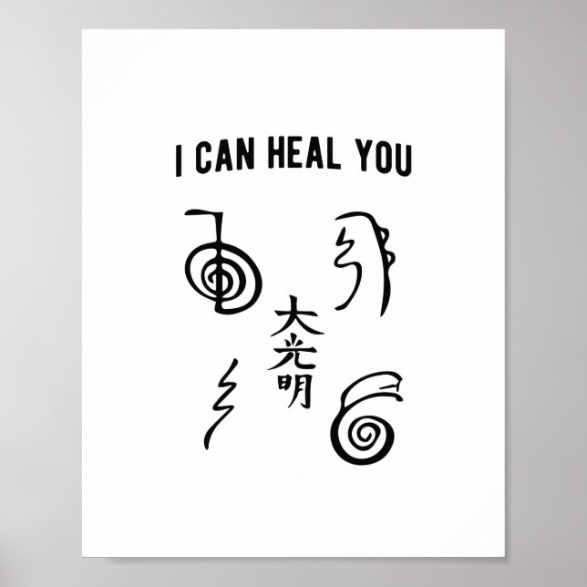 I Can Heal You | Reikimaster Reiki Gift Poster (Front)