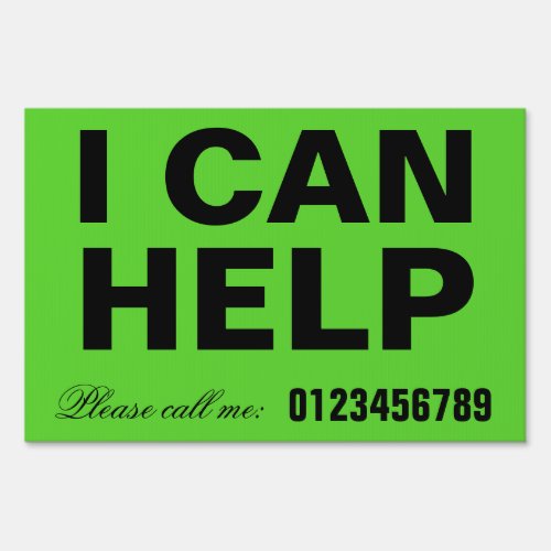 I can help SOS support neighborhood assistance Sign