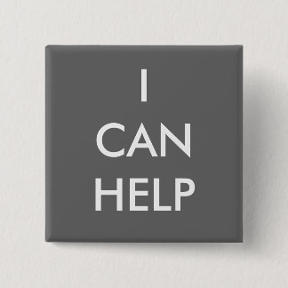 I Can Help Volunteer Button Charity Events