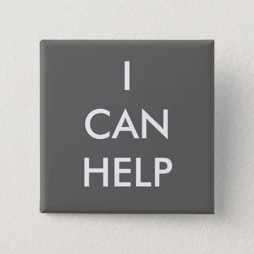 I Can Help  Volunteer Button Charity Events