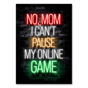 I Can Not Pause My Online Game Table Number