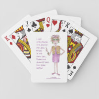 I can only please one statement woman watercolor  playing cards