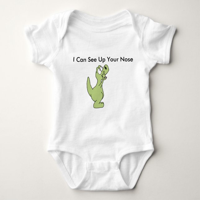 I Can See Up Your Nose Baby Bodysuit (Front)
