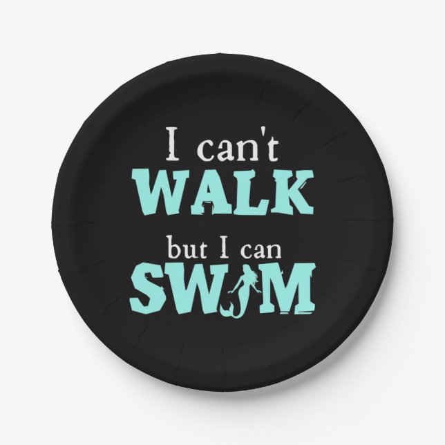 I Can Swim Paper Plates (Front)