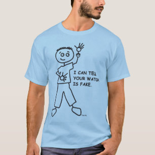 I can tell your watch is a fake. T-Shirt in silver