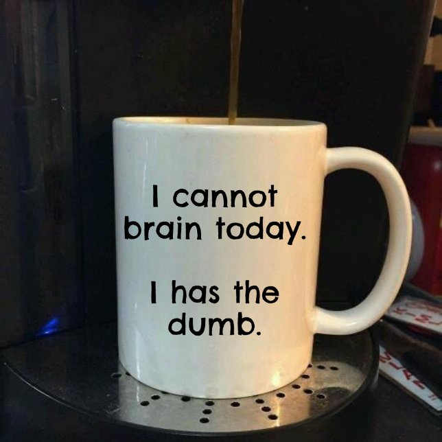 I Cannot Brain Today I Has the Dumb Funny  Mug (Creator Uploaded)