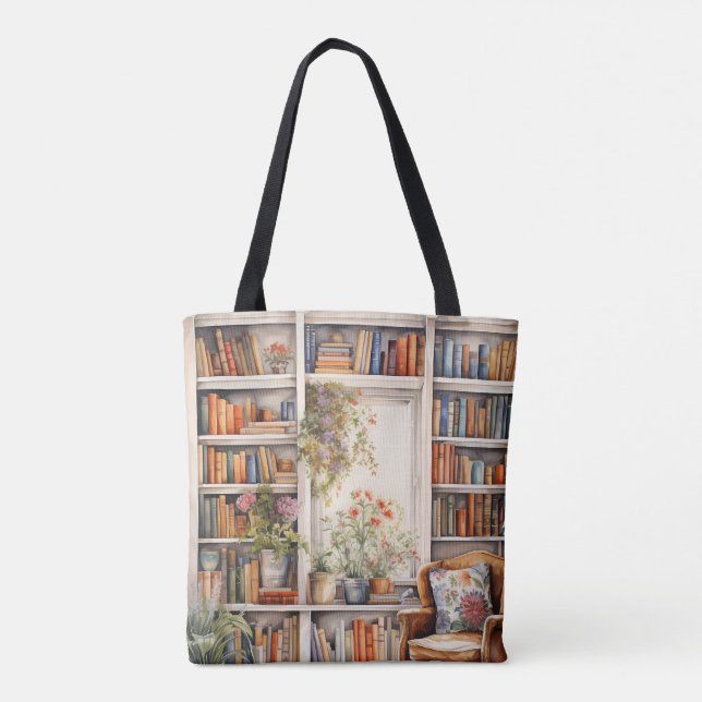 I Cannot Live Without Books Book Lover  Tote Bag (Back)