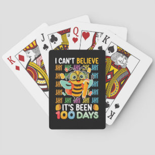 I Can't Believe It's Been 100 Days of School Bee Poker Cards
