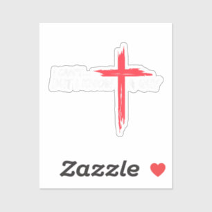 I Can't But I Know A Guy Jesus Cross Funny Christi Sticker