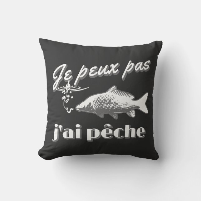 I can't catch carp. throw pillow (Front)