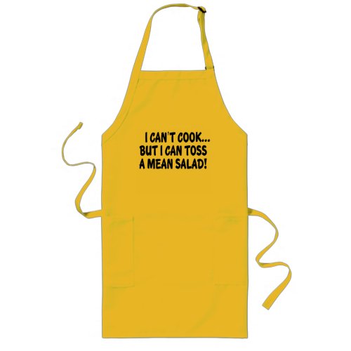 I CANT COOK BUT I CAN TOSS A MEAN SALAD LONG APRON