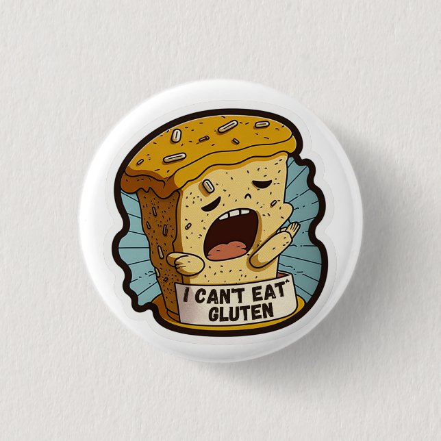 I Can't Eat Gluten Button (Front)