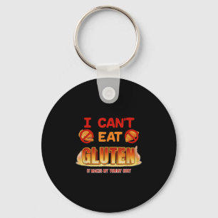I Can't Eat Gluten Funny Unhinged Gen Z Meme Y2k S Keychain