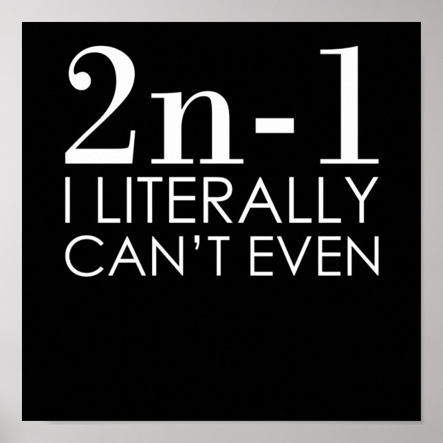 I Can't Even Math Teacher Mathematics Maths Poster (Front)