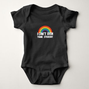 I Can't Even Think Straight Funny Gay Pride Baby Bodysuit