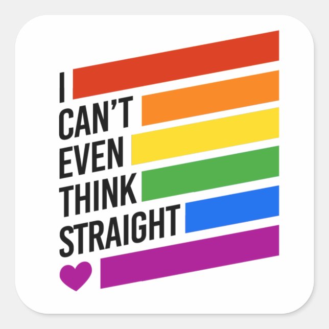 I can't even think straight square sticker (Front)