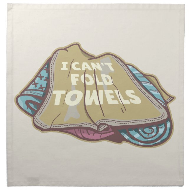 I can't fold towels funny laundry day cloth napkin (Front)