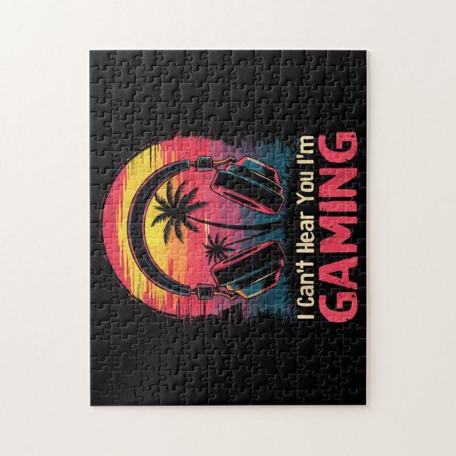 I Can't Hear You I'm Gaming Video Games Funny Game Jigsaw Puzzle (Vertical)