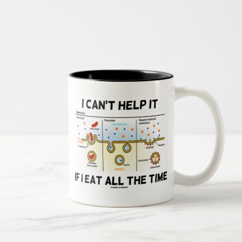 I Cant Help It If I Eat All The Time Endocytosis Two_Tone Coffee Mug