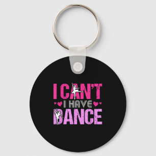 I Can't I Have Dance Girls Dancing Heart Love Ball Keychain