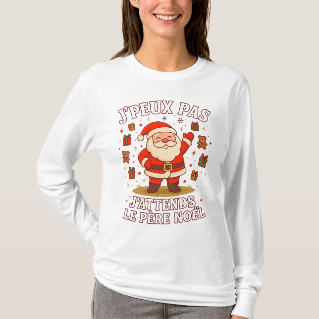 I can't I wait Santa Claus christmas sweater (Front)