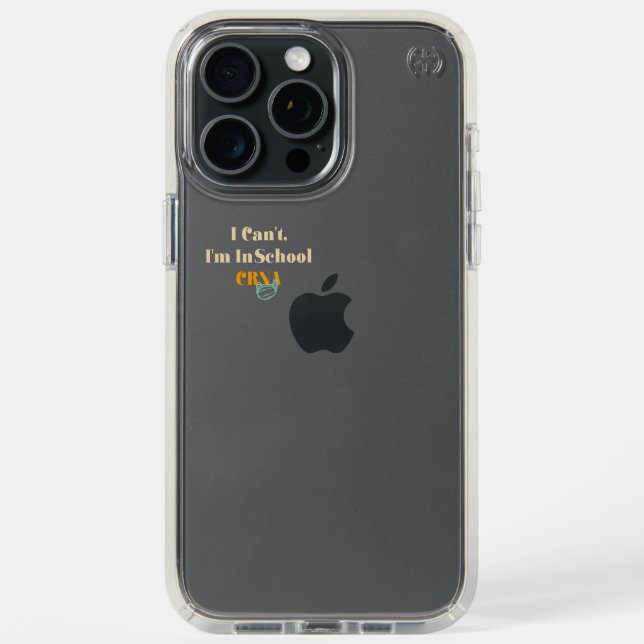 I Can't, I'm In Crna School Speck iPhone Case (Front (Black Titanium))