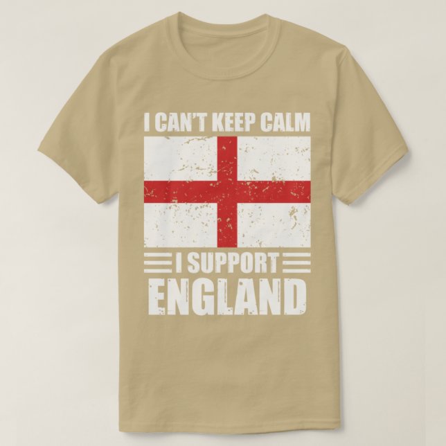 I cant keep calm I support england Football World  T-Shirt (Design Front)