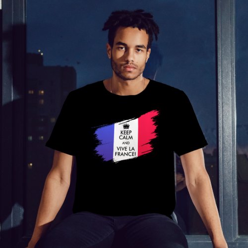 I Cant Keep Calm I Support France black T_Shirt