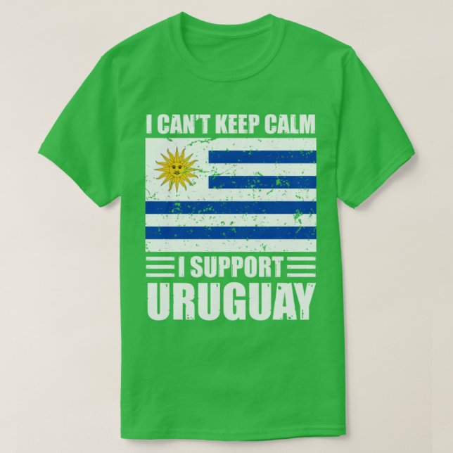 I cant keep calm I support uruguay Football World  T-Shirt (Design Front)