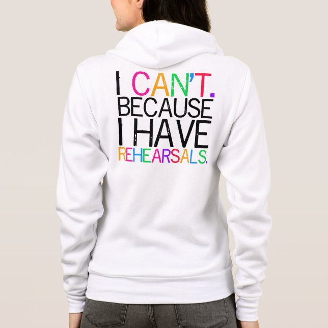 I Can't (Multi-Color) Women's Hoodie (Back)