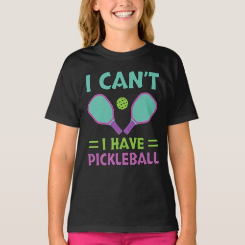i cant pickleball T_Shirt