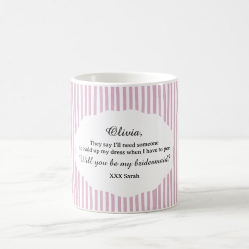 I can't say I do bridesmaid proposal mug preppy