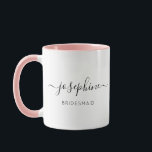 I can't say I do without You Bridesmaid Proposal Mug<br><div class="desc">Delight your bridesmaids with the Bridesmaid Name "I Can't Say I Do Without You" pink two tone Coffee Mug, a perfect addition to your bridesmaid proposal package. This personalized mug showcases an elegant script font that beautifully displays your friend's name, accompanied by modern typography for the title "bridesmaid." The heartfelt...</div>